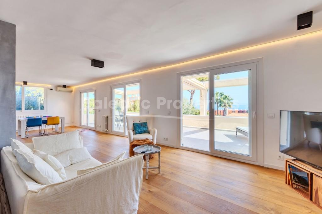 Apartamento con jardín y vistas al mar en Cas Catala, Mallorca