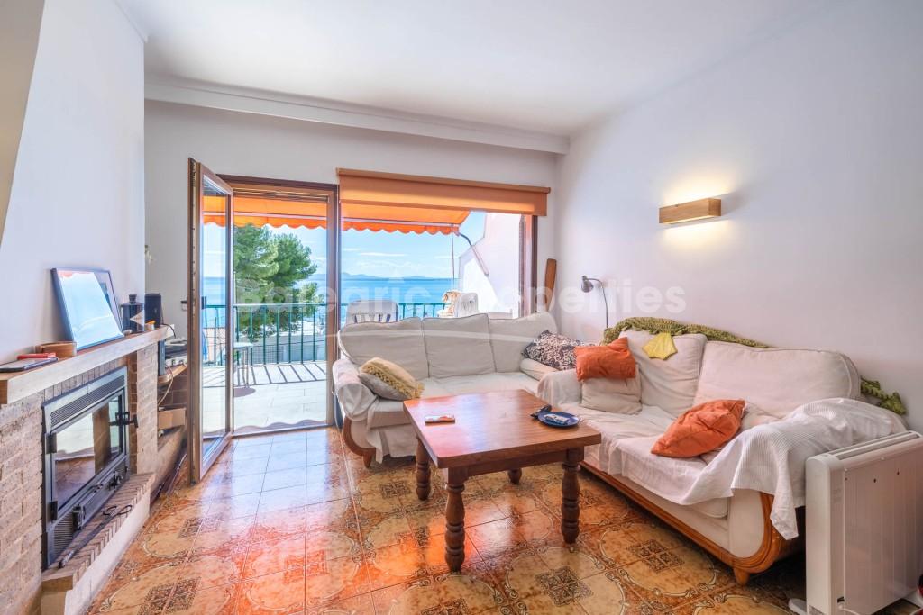 Three-storey apartment with incredible sea views for sale in Alcudia, Mallorca