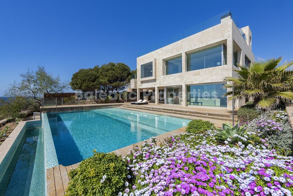 Modern frontline villa with pool and spa for sale in Cala Pi, Llucmajor, Mallorca