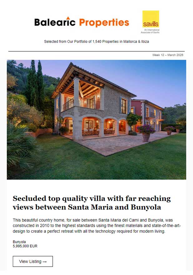 22-Mar-2026<br> Exceptional Properties Across the Balearic Islands