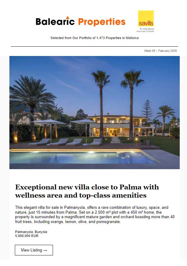 01-Feb-2026<br> Exclusive Property Selection in the Balearic Islands