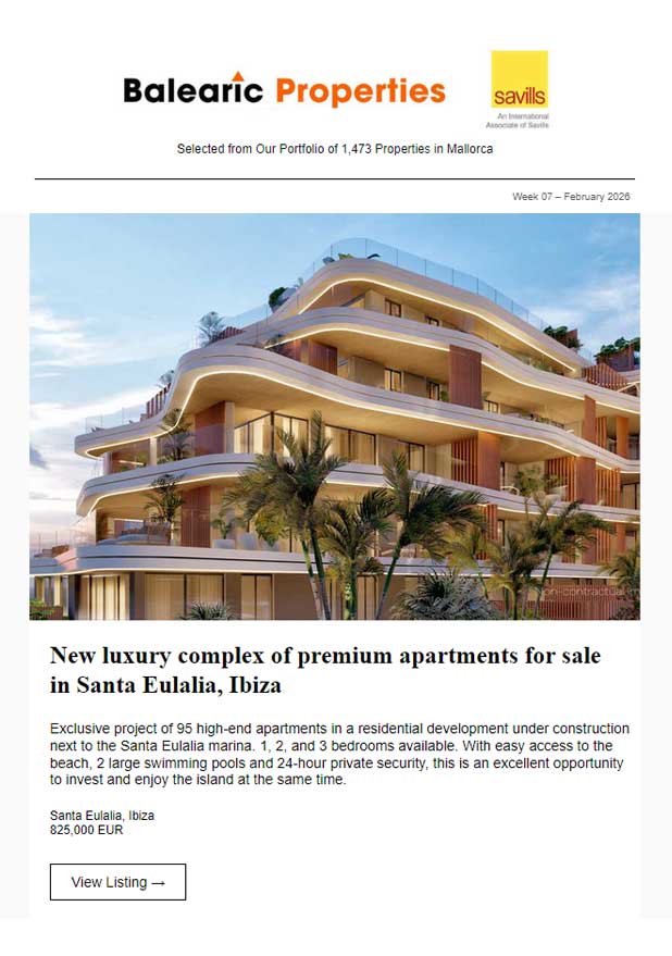 15-Feb-2026<br> New Luxury Homes in the Balearic Islands
