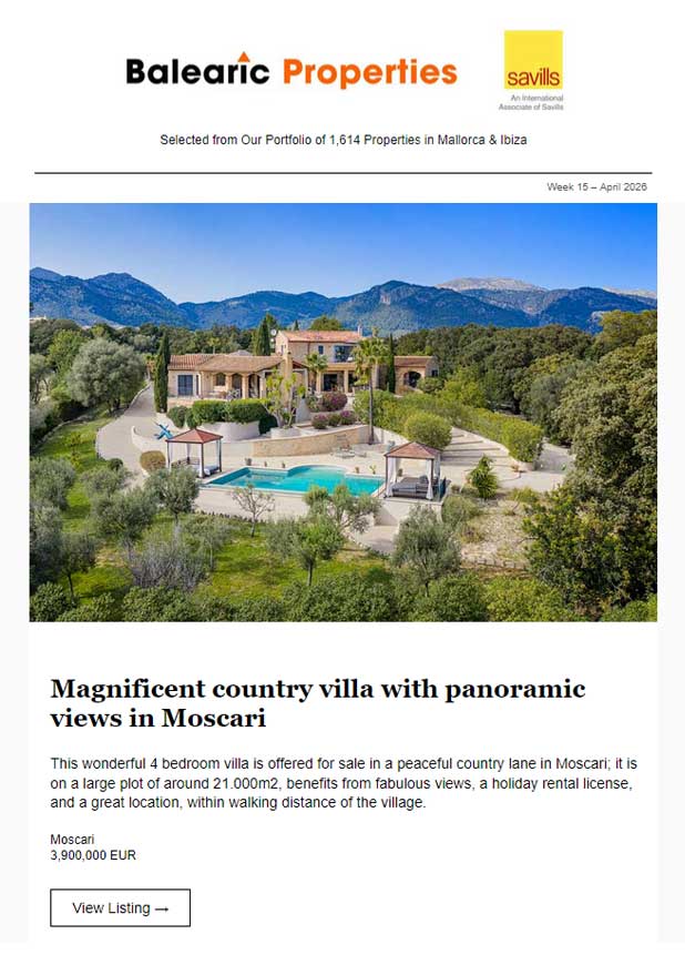 12-Apr-2026<br>New Exclusive Listings in Mallorca & Ibiza
