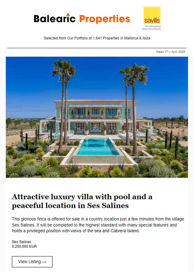 26-Apr-2026<br>New Properties in Mallorca & Ibiza – Weekly Highlights