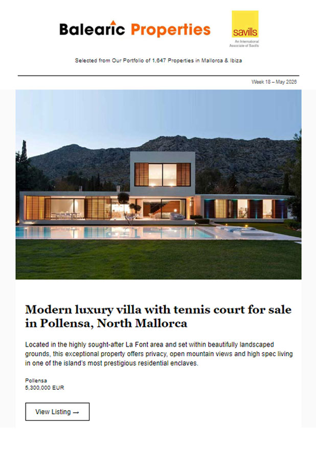 03-May-2026<br>Only With Us: Exceptional Homes in the Balearic Islands