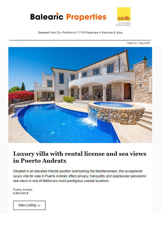 31-May-2026<br>Exceptional Properties Just Released in Mallorca