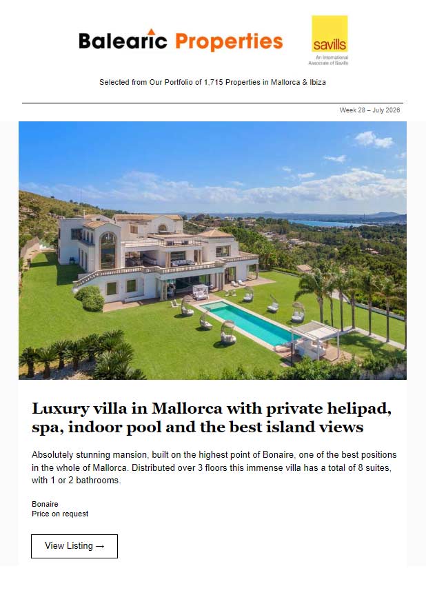 12-Jul-2026<br>The Best Homes in the Balearic Islands Are Here