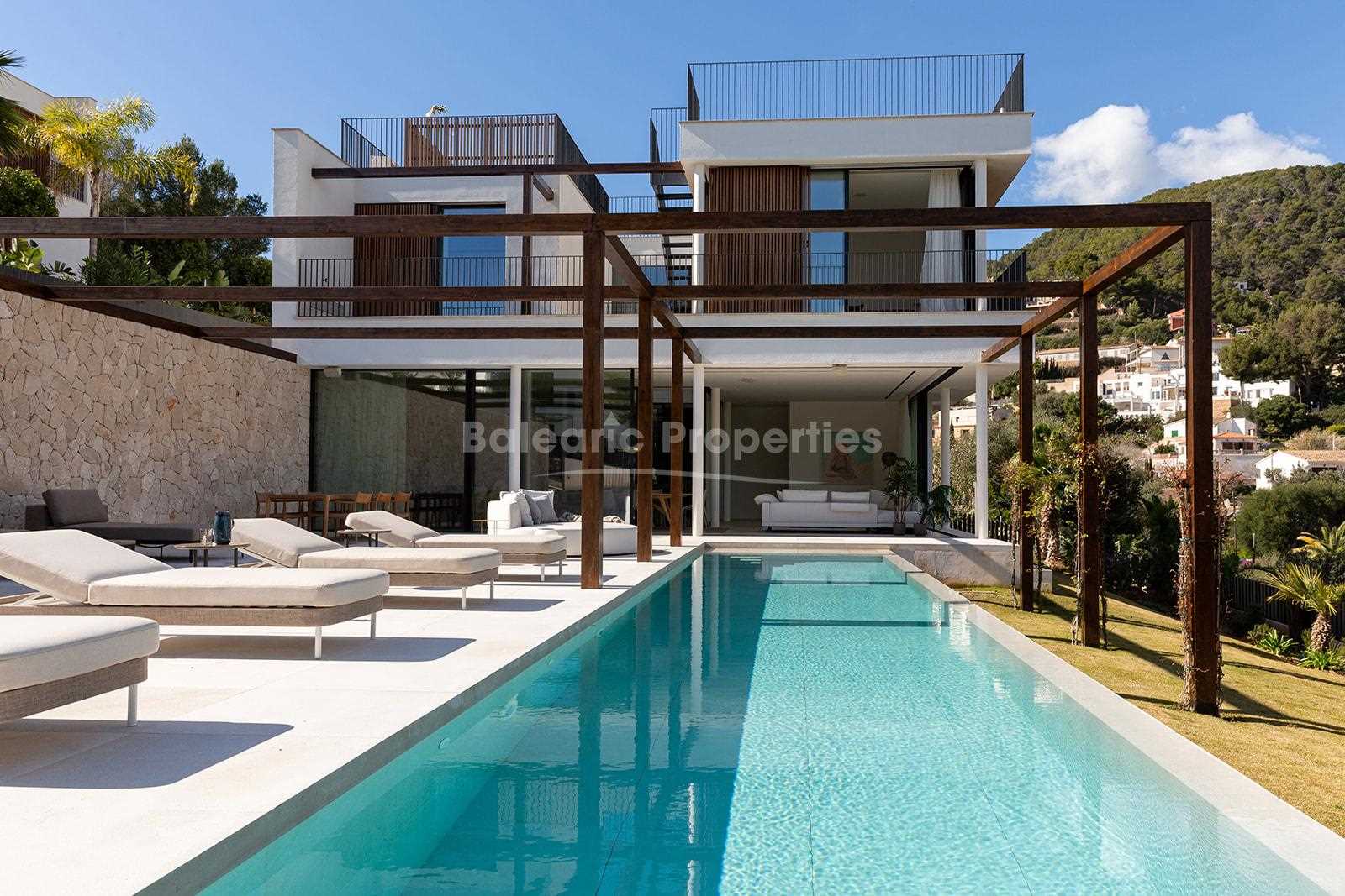 Moderne Villa mit Pool in Genova, Mallorca – zeitgenössisches Design und Bergblick in der Nähe von Palma