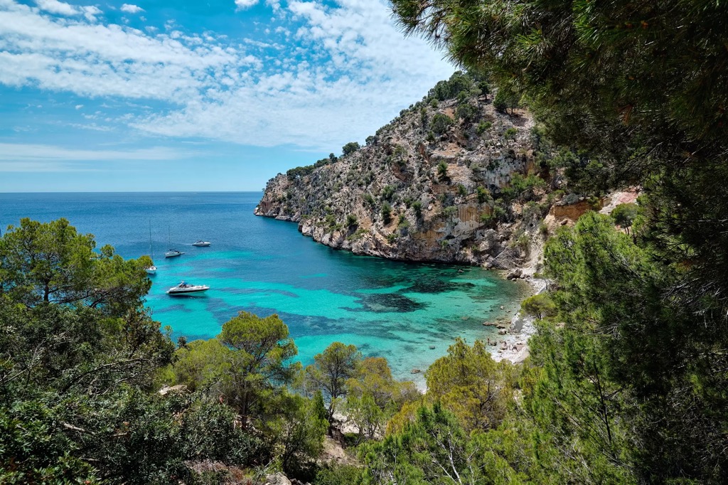Cala Andratx, Mallorca – bahía serena rodeada de casas de lujo y paisaje mediterráneo exuberante