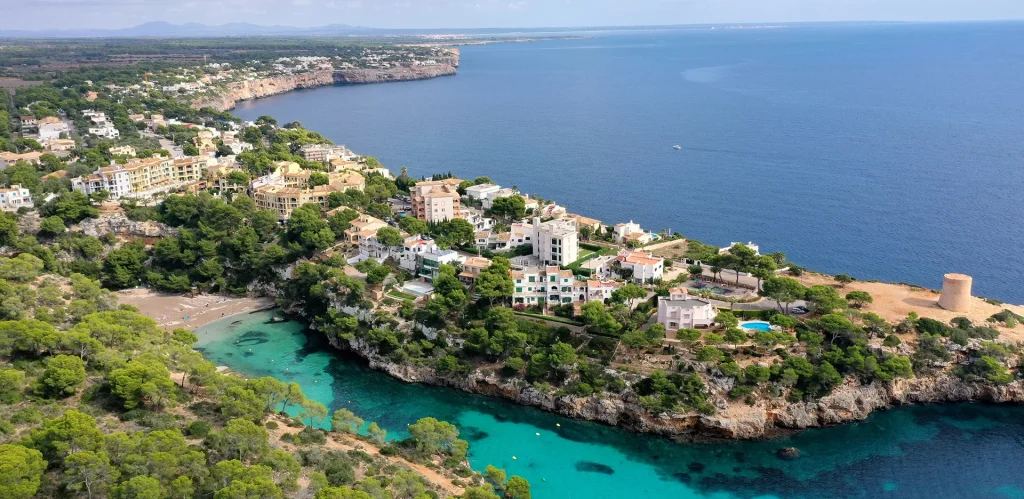 Aerial landscape of Mallorca