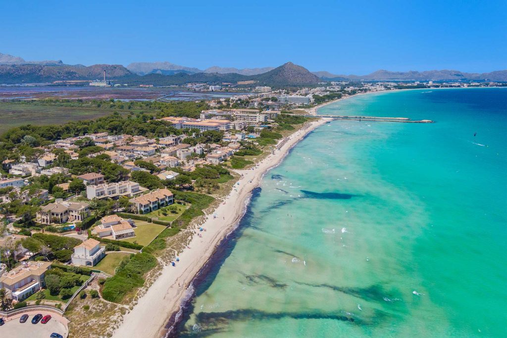 Playa de Muro beach in Mallorca