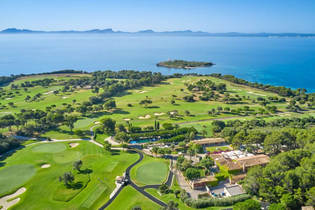 Beautiful aerial image of the Alcanada golf course