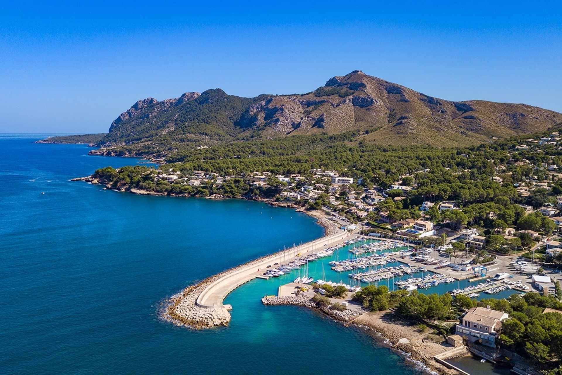 Bonaire marina and coastline near Alcúdia, Mallorca