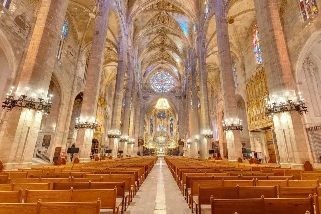 Inside Mallorca's Cathedral.