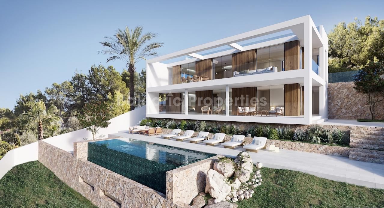 Villa con piscina y vistas al mar a la venta en Santa Ponsa, Mallorca