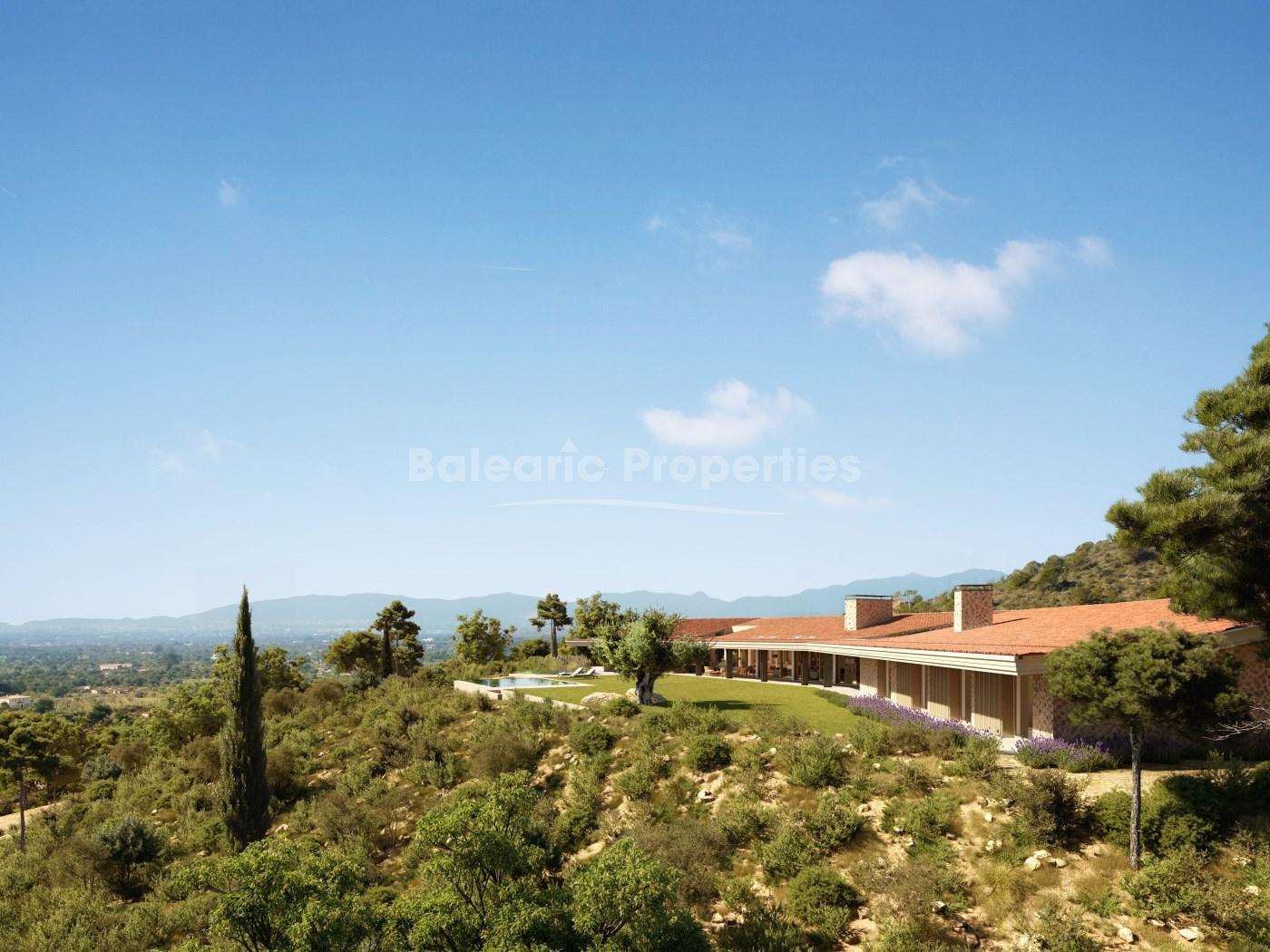 Luxury hillside villa for sale in the countryside of Santa Maria, Mallorca 
