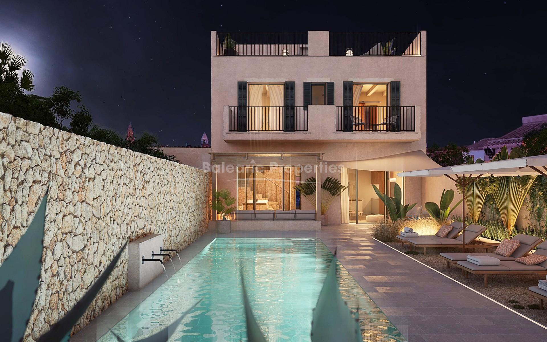 New build luxury townhouse including a 2 bedroom guest house for sale in Ses Salines, Mallorca
