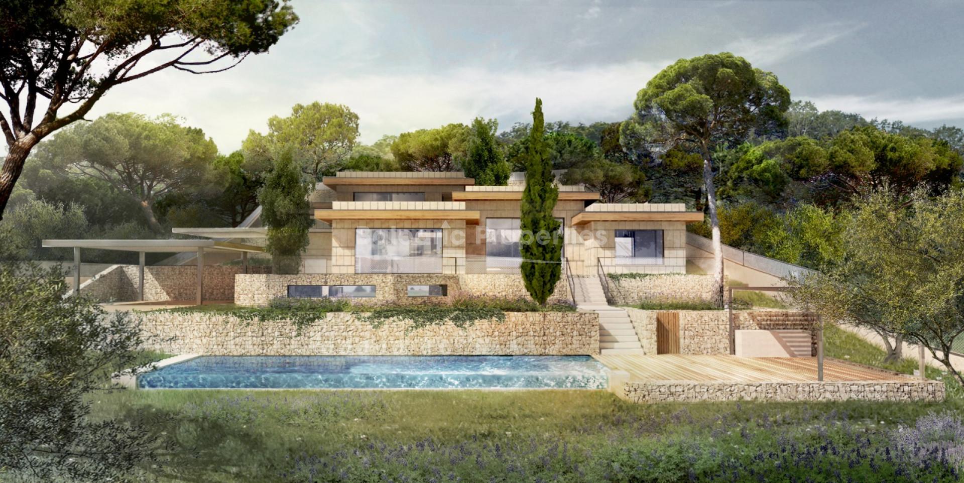 Villa project for sale beside the golf course in Santa Ponsa, Mallorca