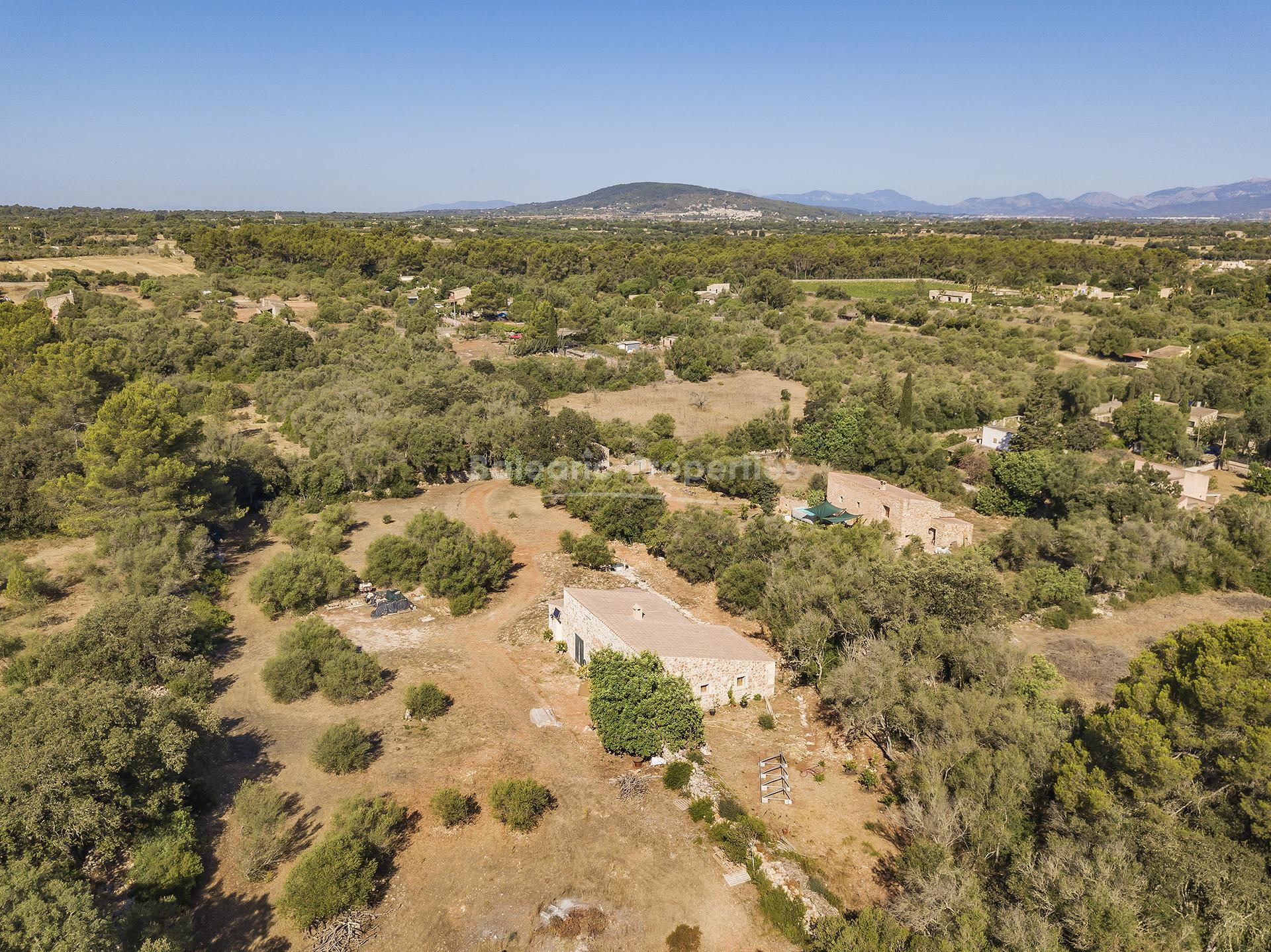 Finca with license and project for a new country home in Sencelles, Mallorca
