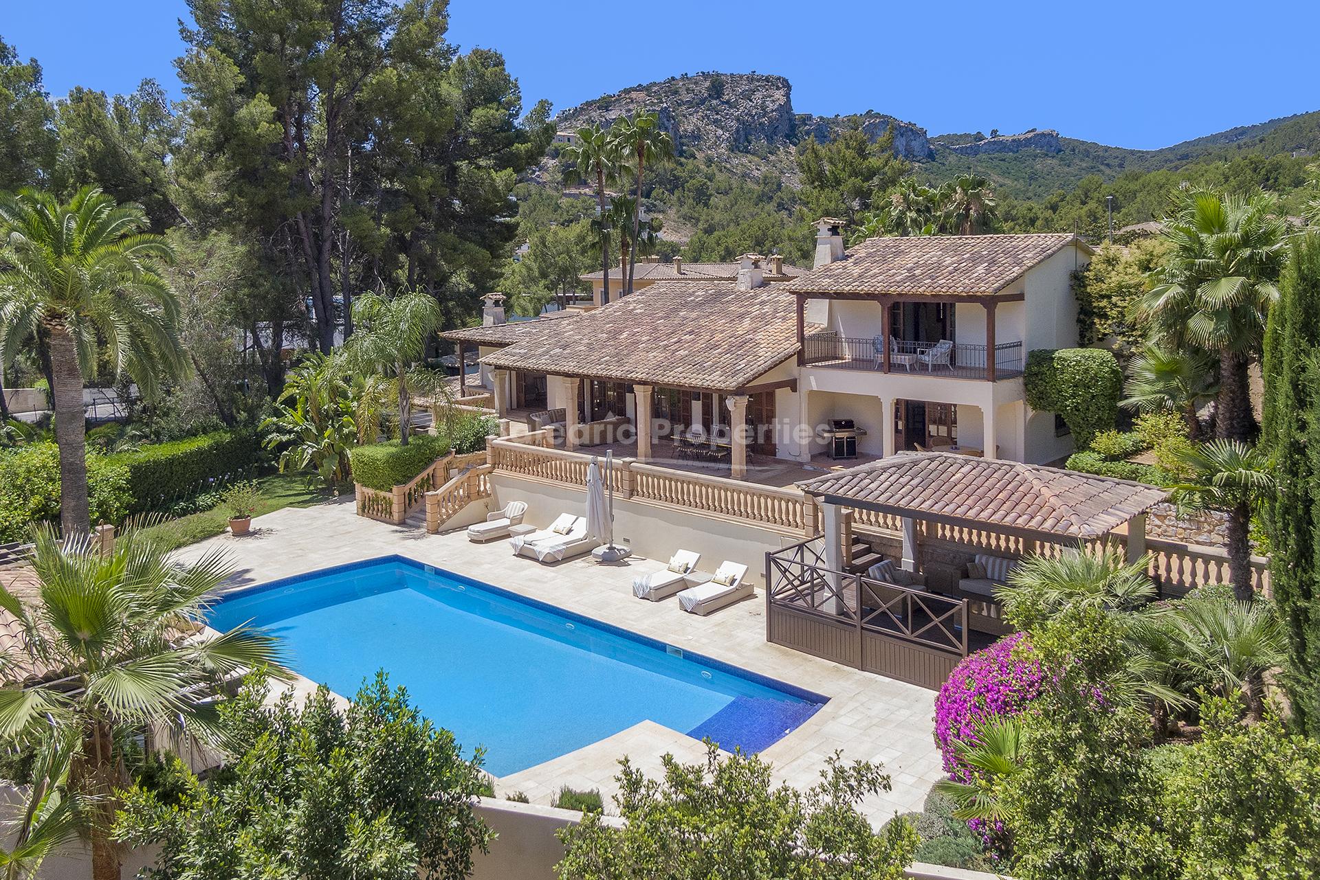 Luxury 6 bedroom villa with Mediterranean gardens for sale in Son Vida, Mallorca  