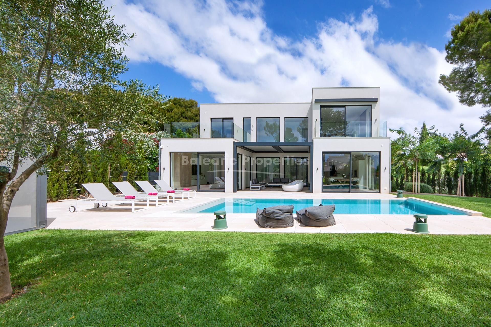 Villa de lujo de nueva construcción con piscina de agua salada en venta en Sol de Mallorca, Mallorca