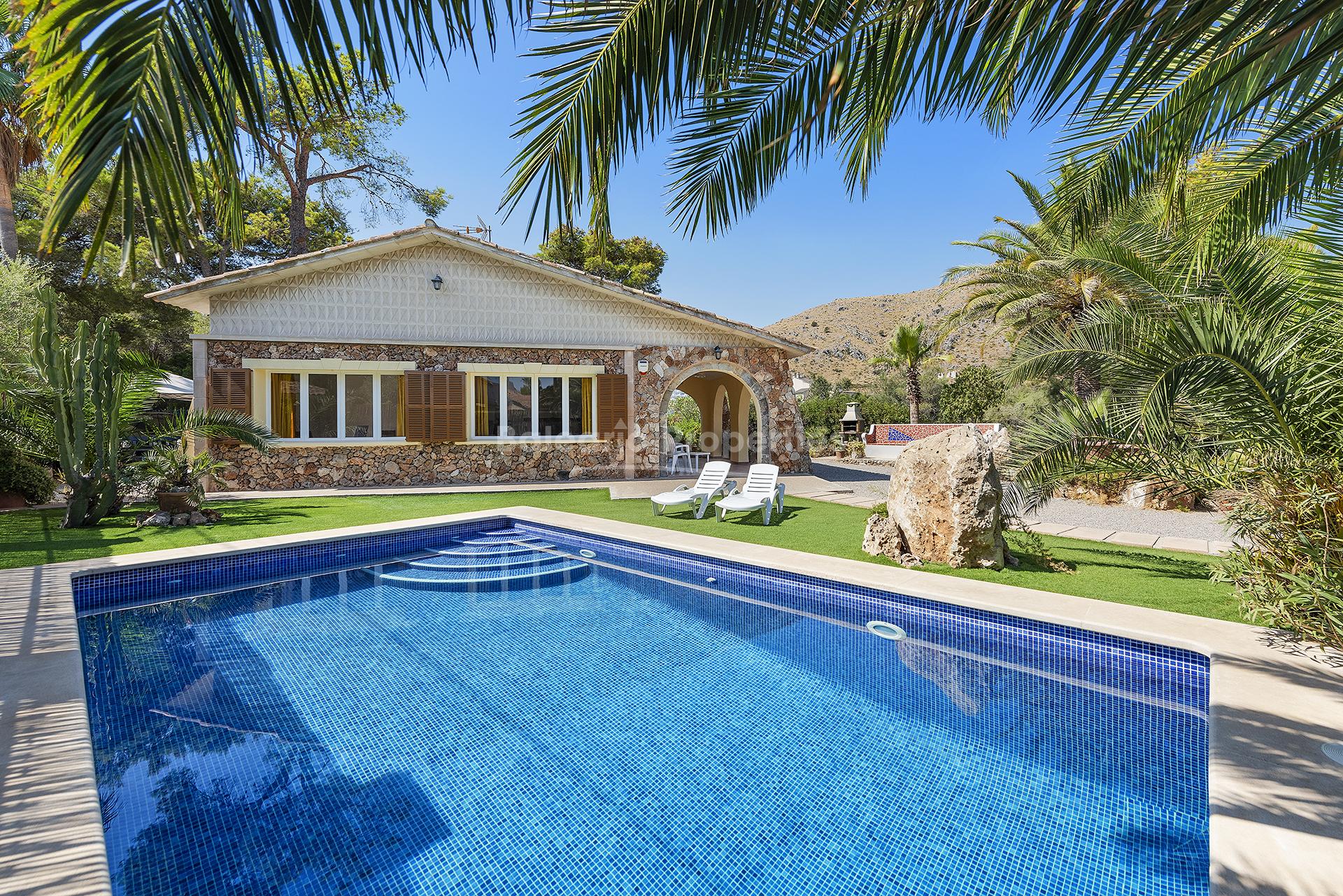 Detached villa for sale with holiday rental license close to the beach in Alcudia, Mallorca