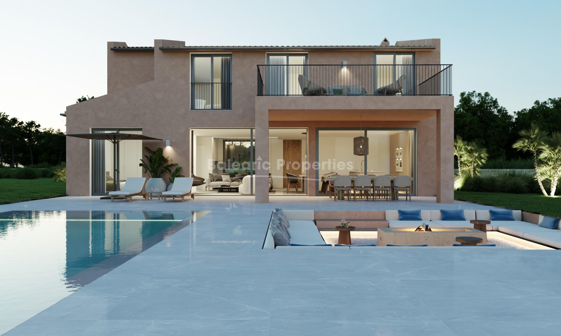 Impeccably designed new villa for sale in the countryside of Sencelles, Mallorca