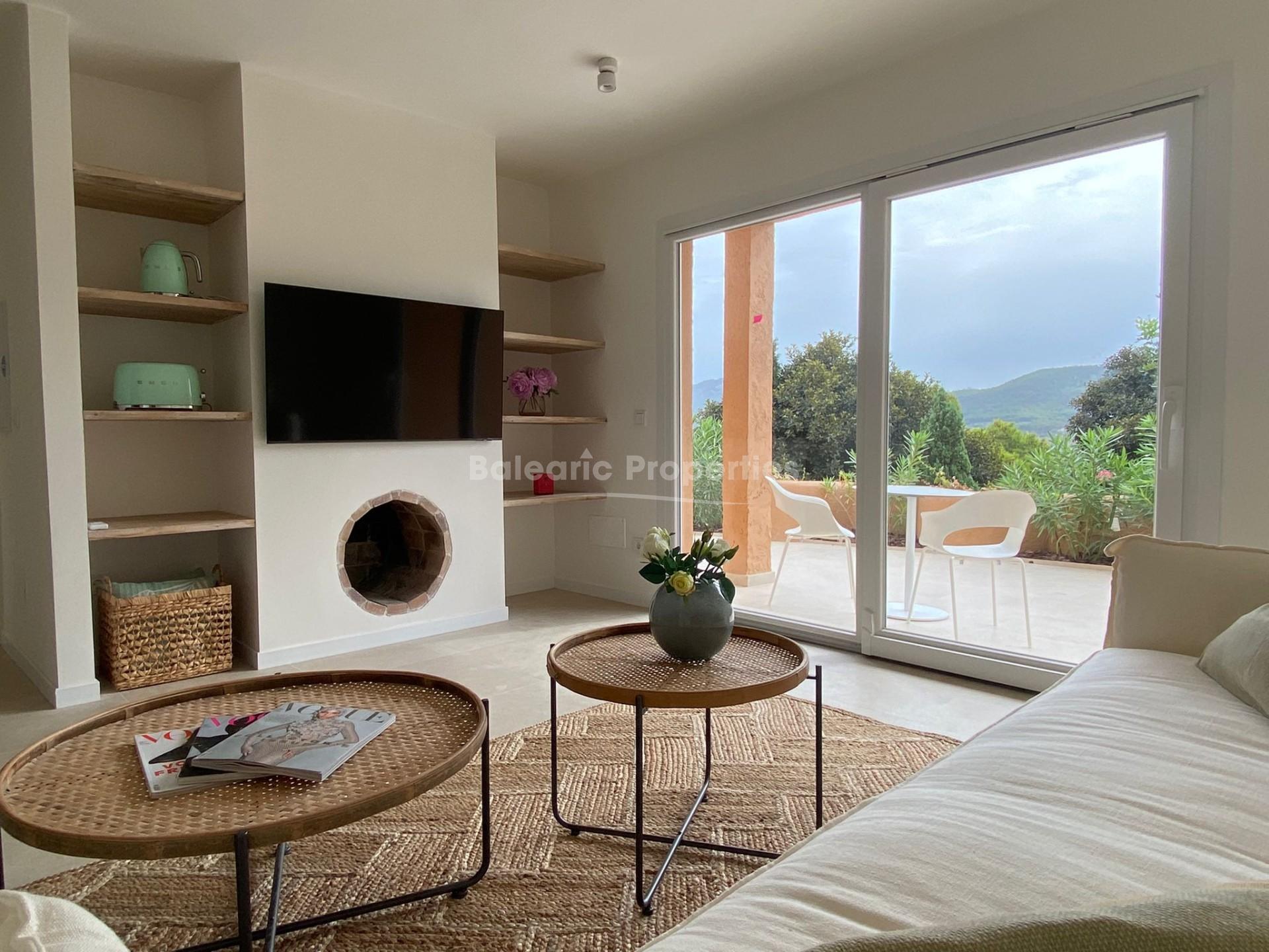 Renovated luxury apartment for sale overlooking Puerto Andratx, Mallorca