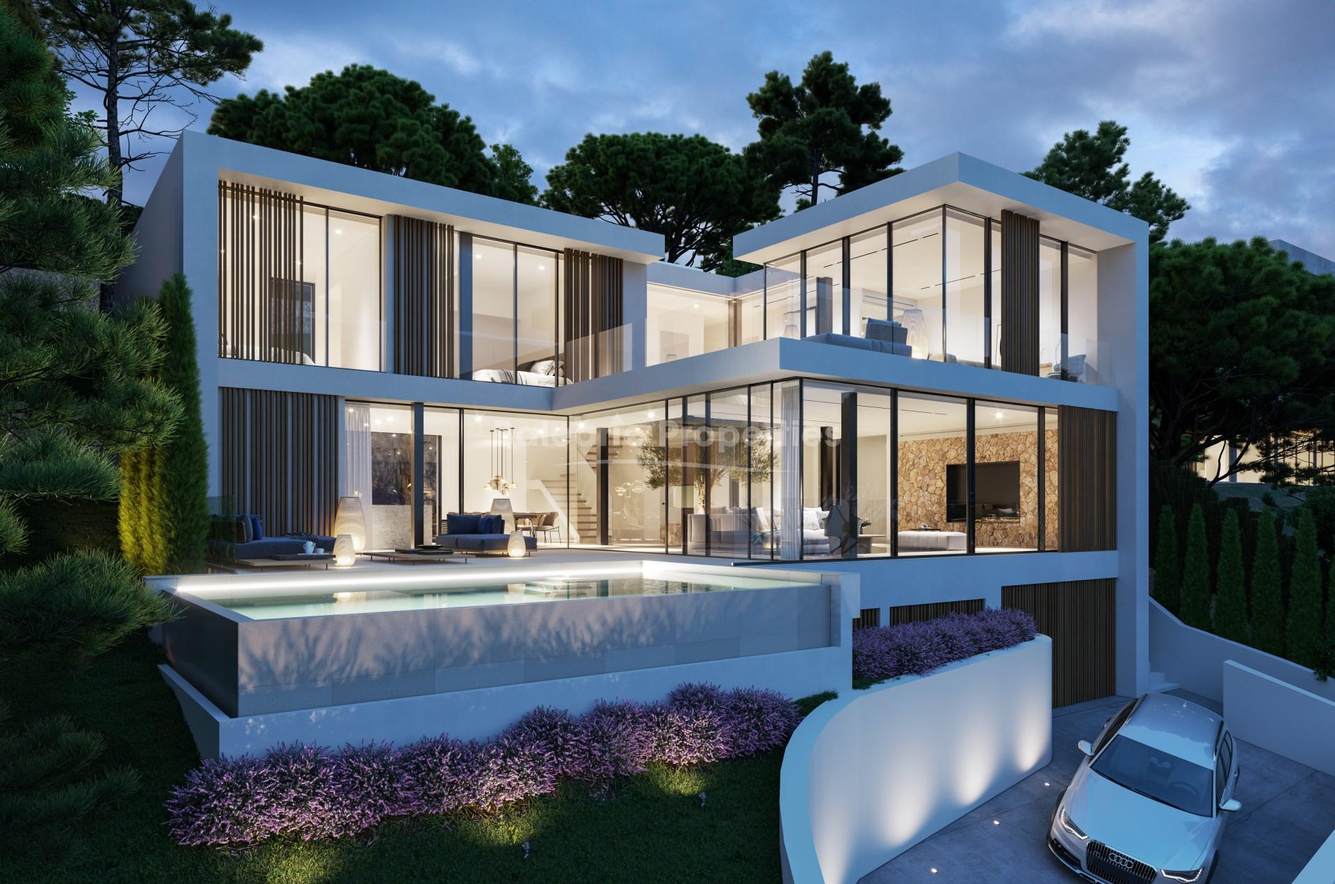 Nueva villa de lujo en venta en la exclusiva zona de Costa d'en Blanes, Mallorca