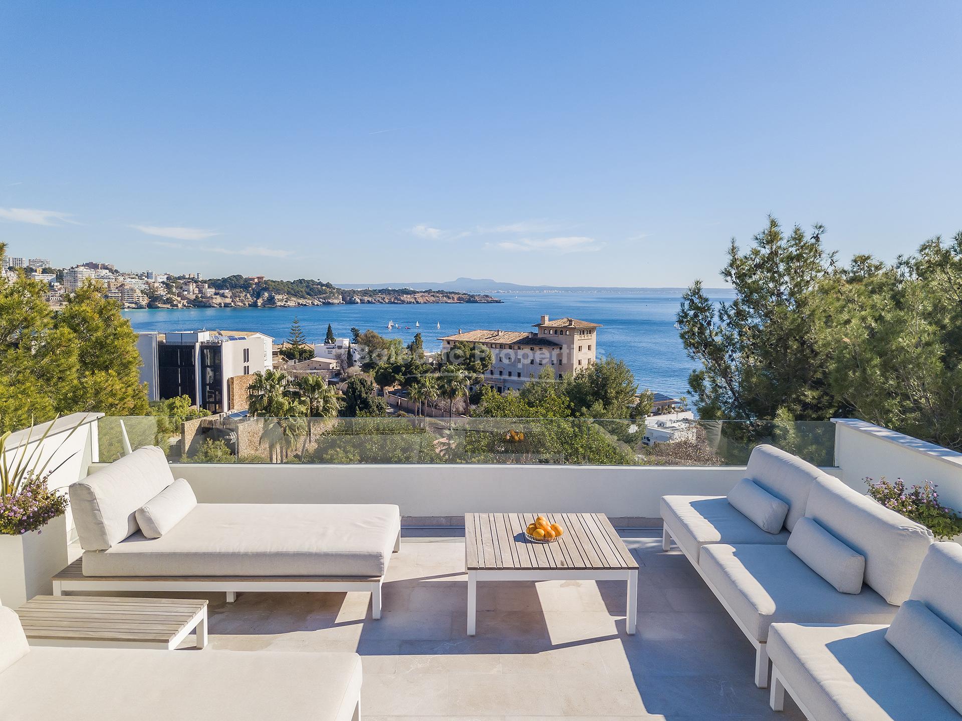 Two outstanding duplex penthouses with a roof terrace for sale in Cas Català, Mallorca