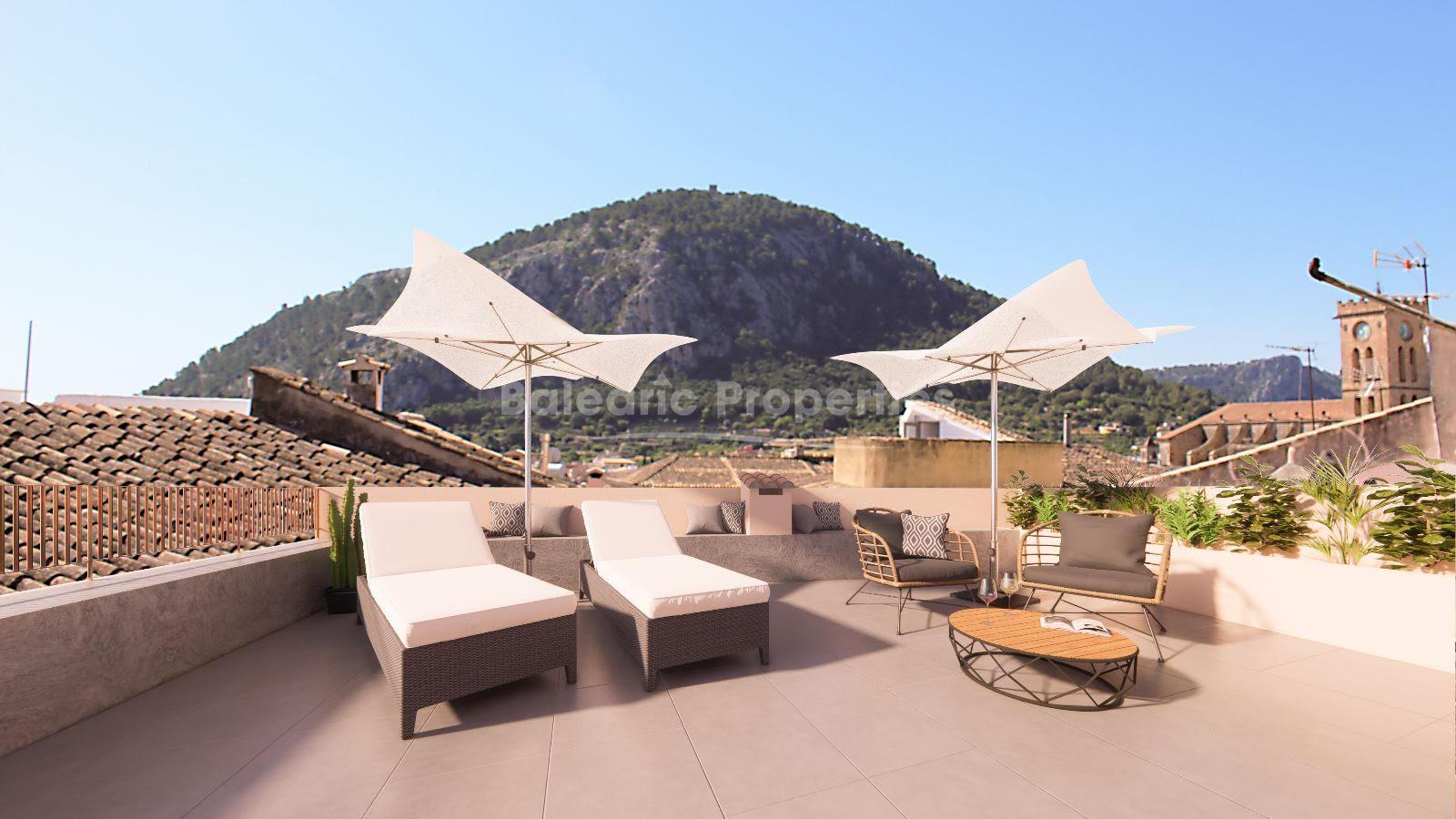 Town house project with building license for sale in Pollensa, Mallorca