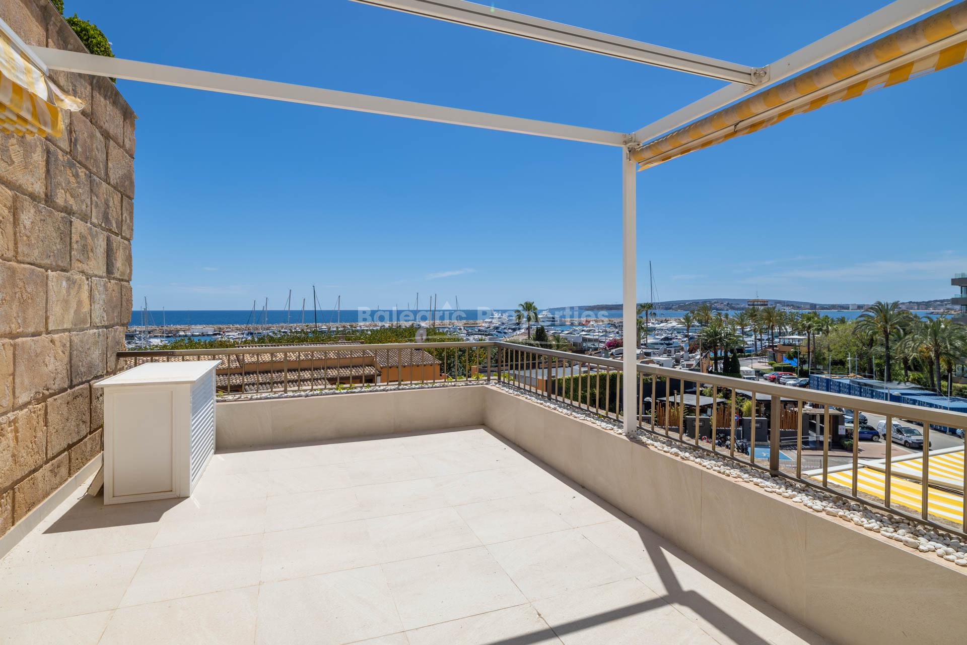 Renovated apartment for sale overlooking the harbour in Puerto Nous, Mallorca