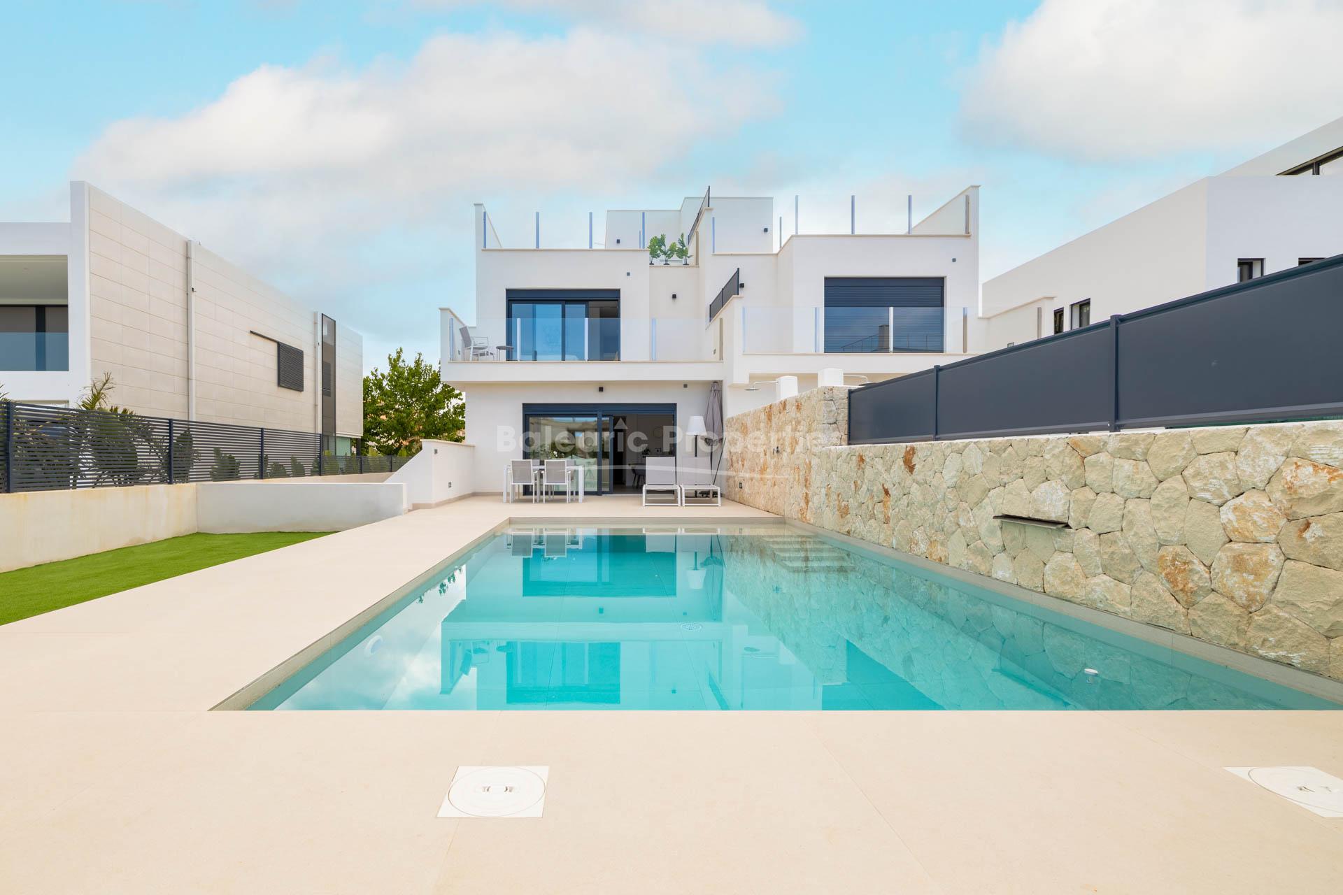 Brand new semi-detached house with pool for sale in Puig de Ros, Mallorca