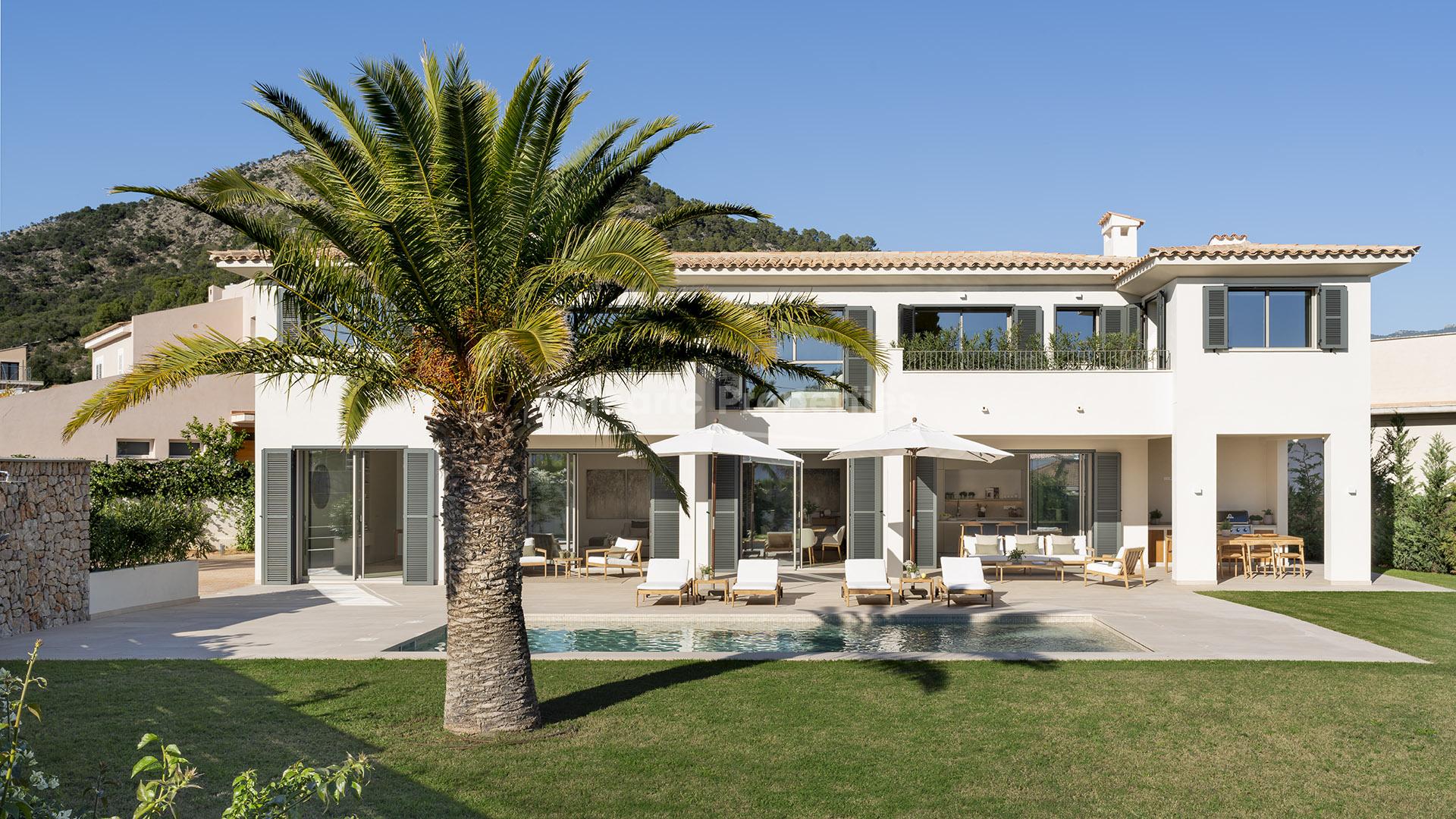 Nueva villa moderna con piscina de agua salada en venta en Bunyola, Mallorca