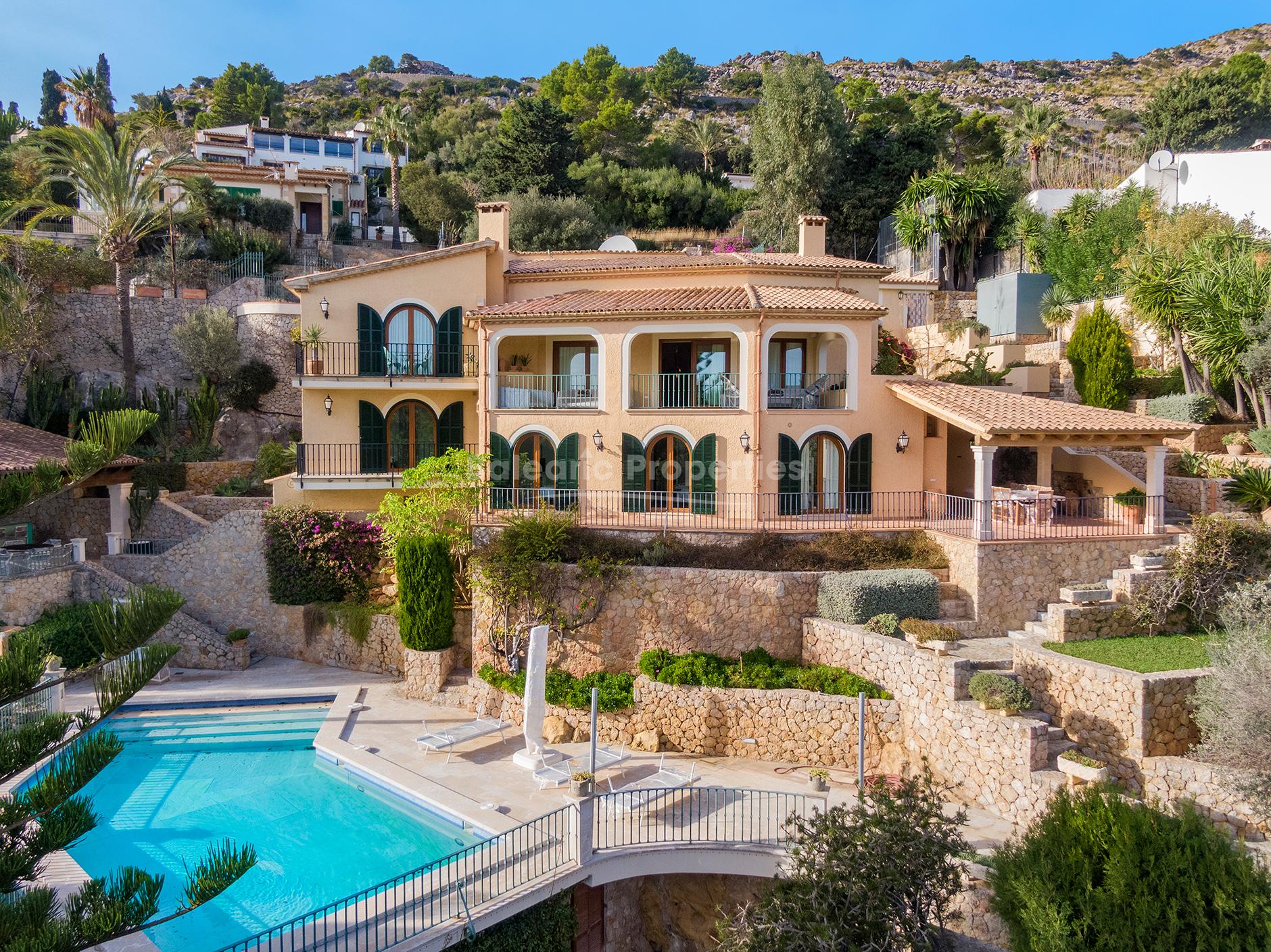 Outstanding villa with stunning views for sale in Pollensa, Mallorca