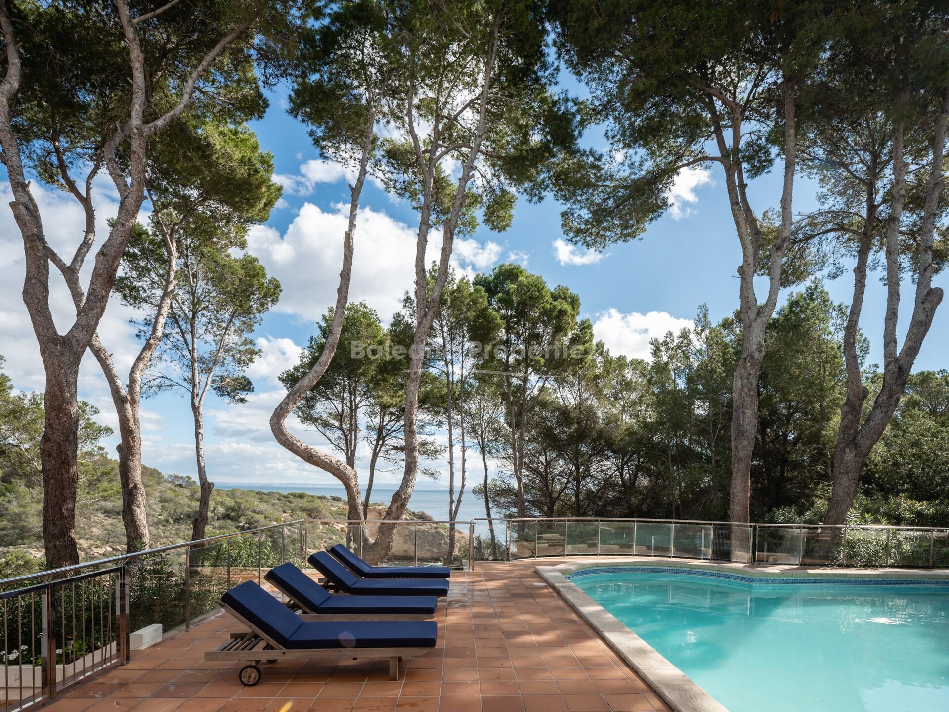 Coastal villa with direct sea access for sale in Sol de Mallorca, southwest Mallorca