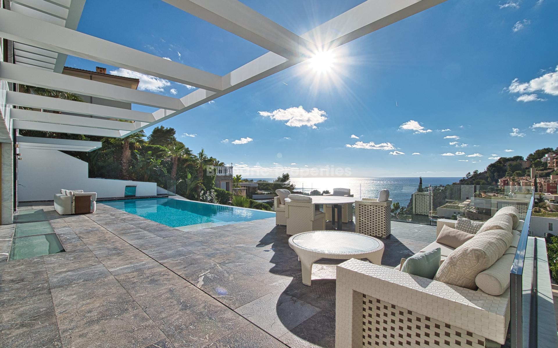 Captivating modern sea view villa for sale in Andratx, Southwest Mallorca