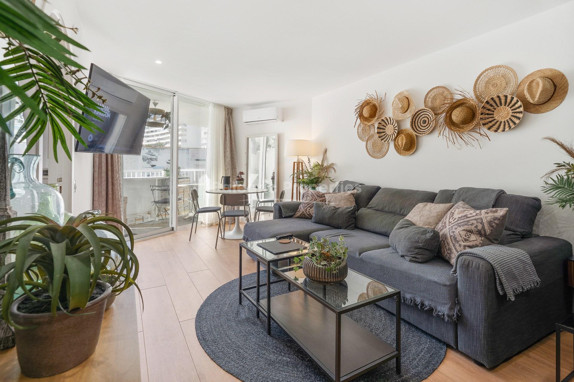 Apartment with sea views in a seafront community with beach access for sale in Santa Ponsa, Southwest Mallorca