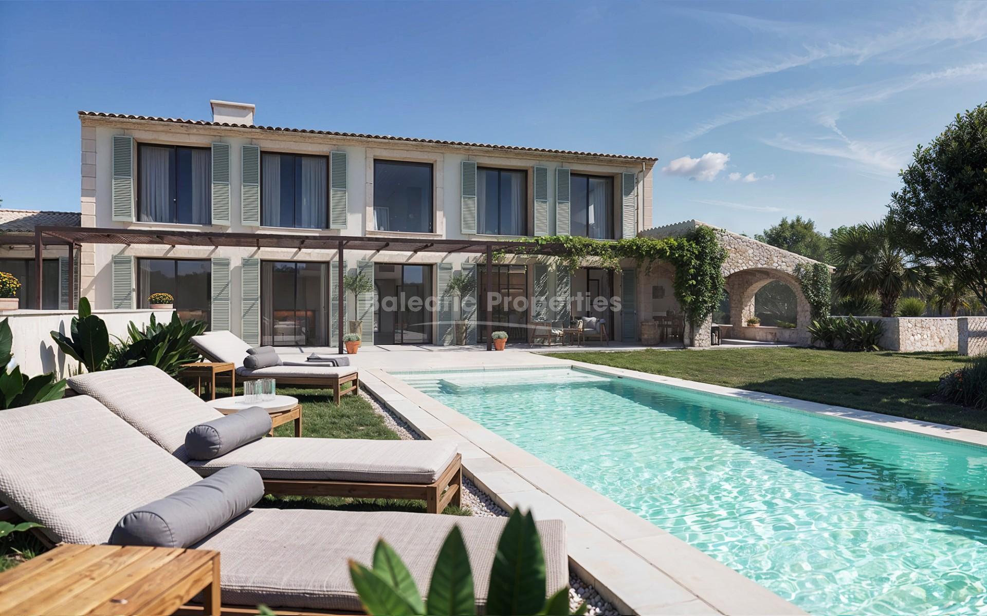 Parcela con licencia de obra en venta en Ses Salines, sureste de Mallorca