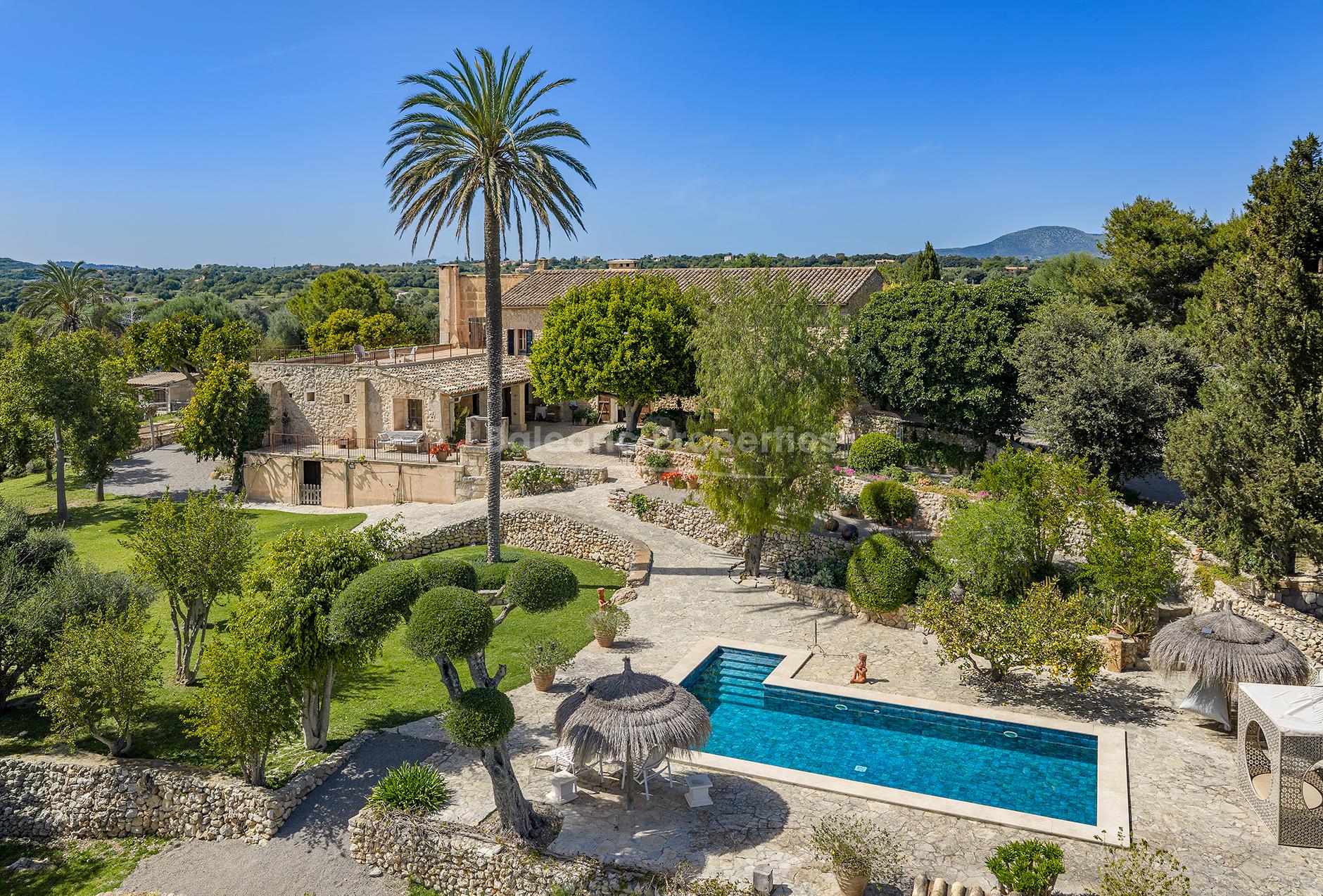 Restored luxury stone finca for sale in Son Carrió, Northeast Mallorca