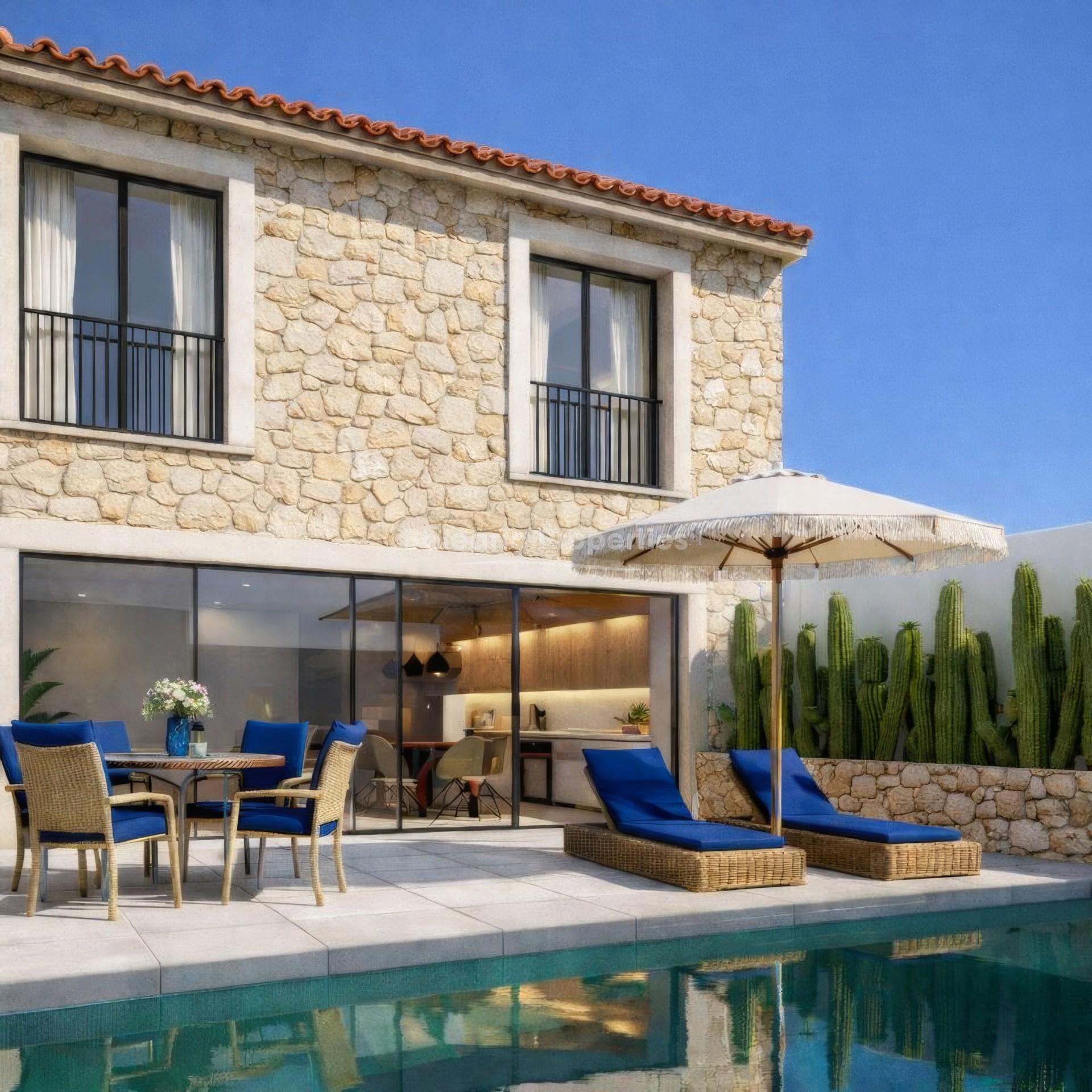 Development of 3 townhouses for sale in Pòrtol, near Palma, Mallorca