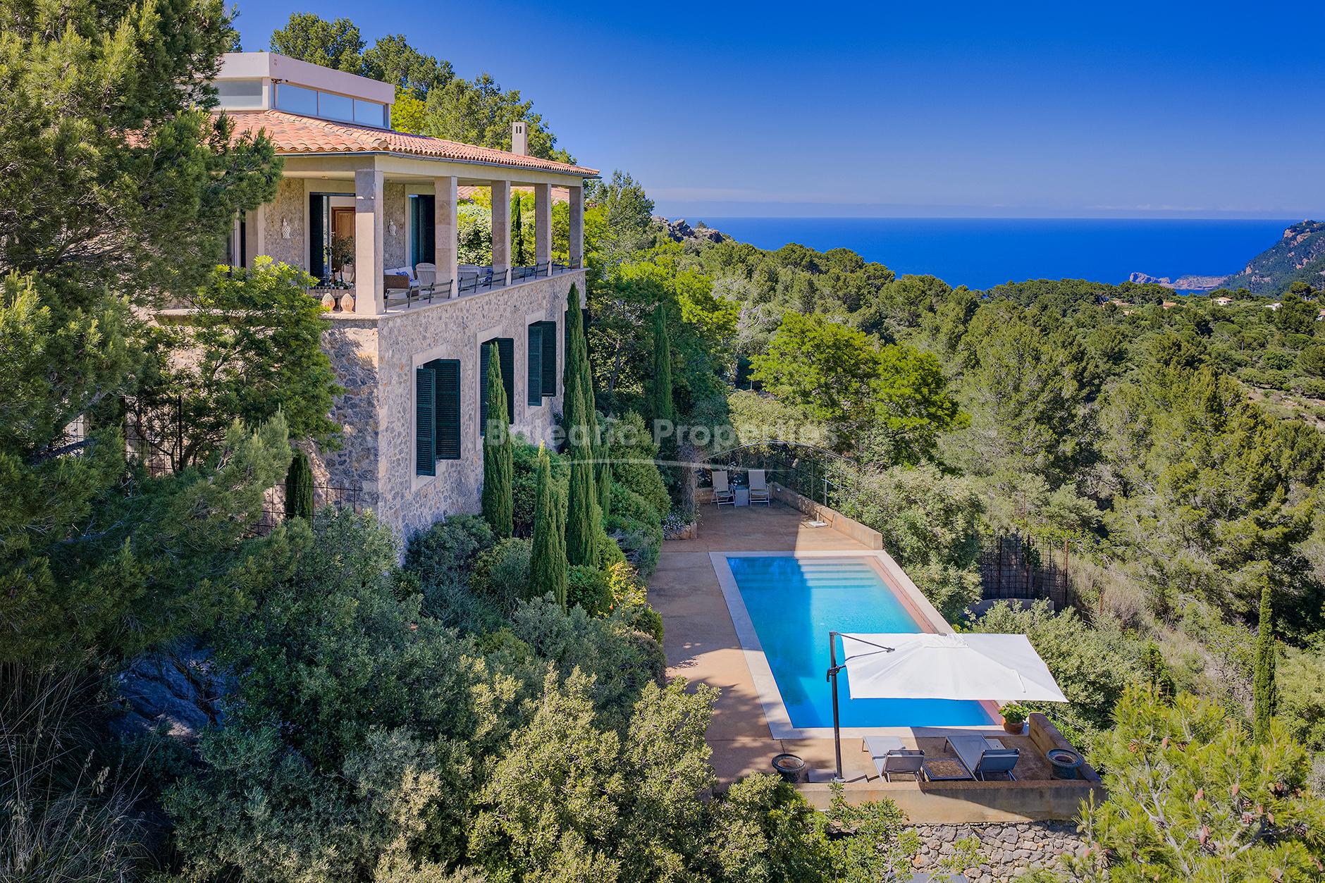 Abgeschiedenes Luxusrefugium im Tramuntana-Gebirge von Valldemossa, West-Mallorca