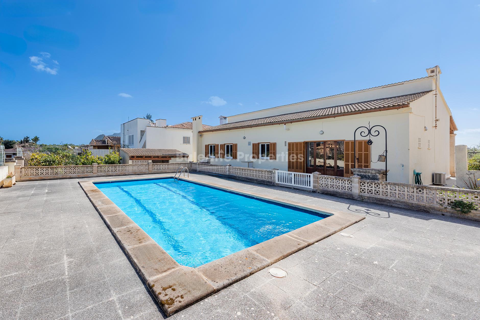 Mallorcan-style villa investment for sale in Alcudia, North Mallorca