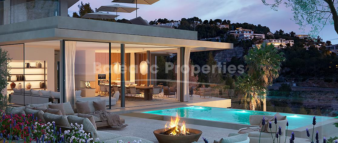 Parcela con licencia de construcción y vistas a la bahía de Palma en venta en Son Vida, Mallorca