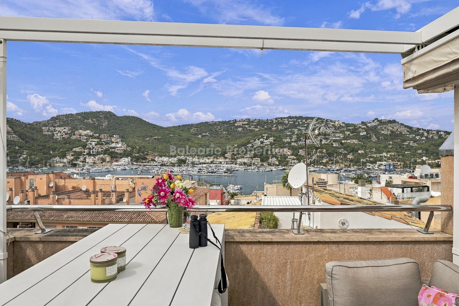 Ático con vistas al mar en venta en Puerto Andratx, suroeste de Mallorca