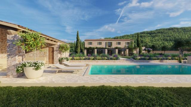 Beautiful plot with a luxury villa project for sale in Campanet, Mallorca