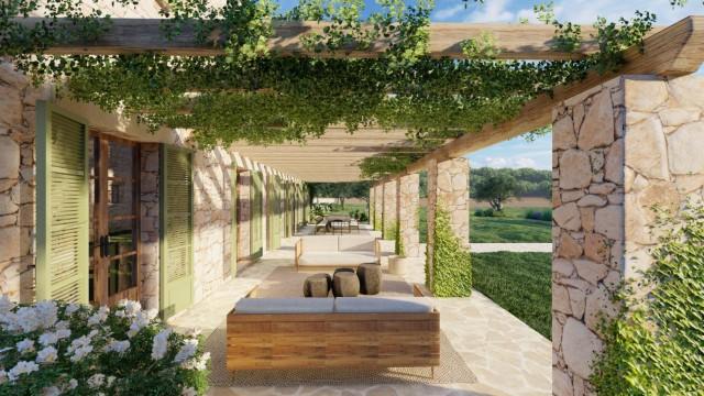 Beautiful plot with a luxury villa project for sale in Campanet, Mallorca