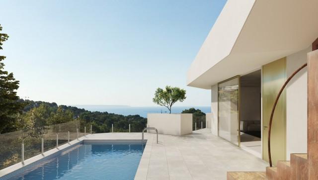 Newly built villa with sea view for sale in Costa d´en Blanes, Mallorca