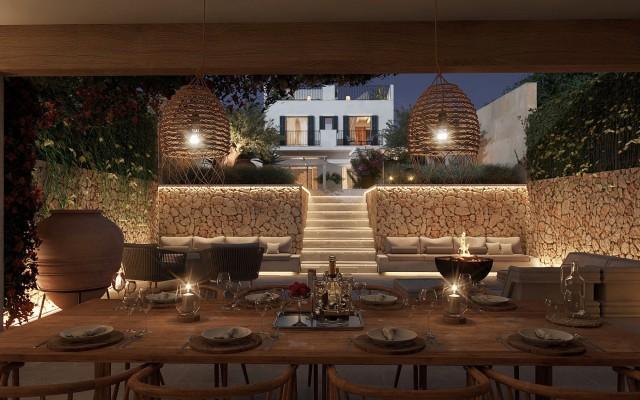 Casa adosada de lujo de nueva construcción que incluye una casa de invitados de 2 dormitorios en venta en Ses Salines, Mallorca