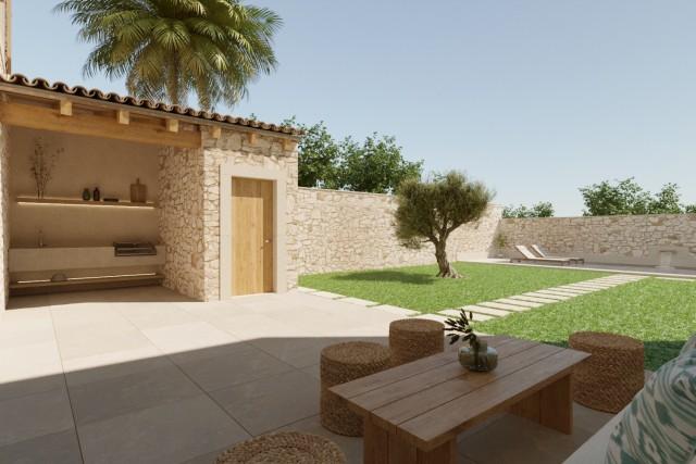 Proyecto de adosado de lujo con piscina en venta en Santanyi, Mallorca